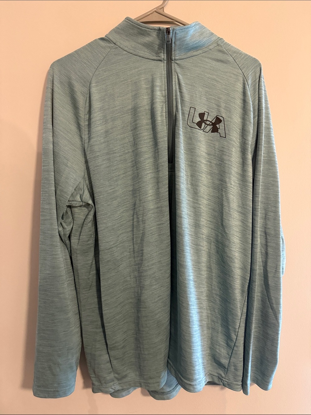 Under Armour Heathered Sage Green Full-Zip Performance Jacket